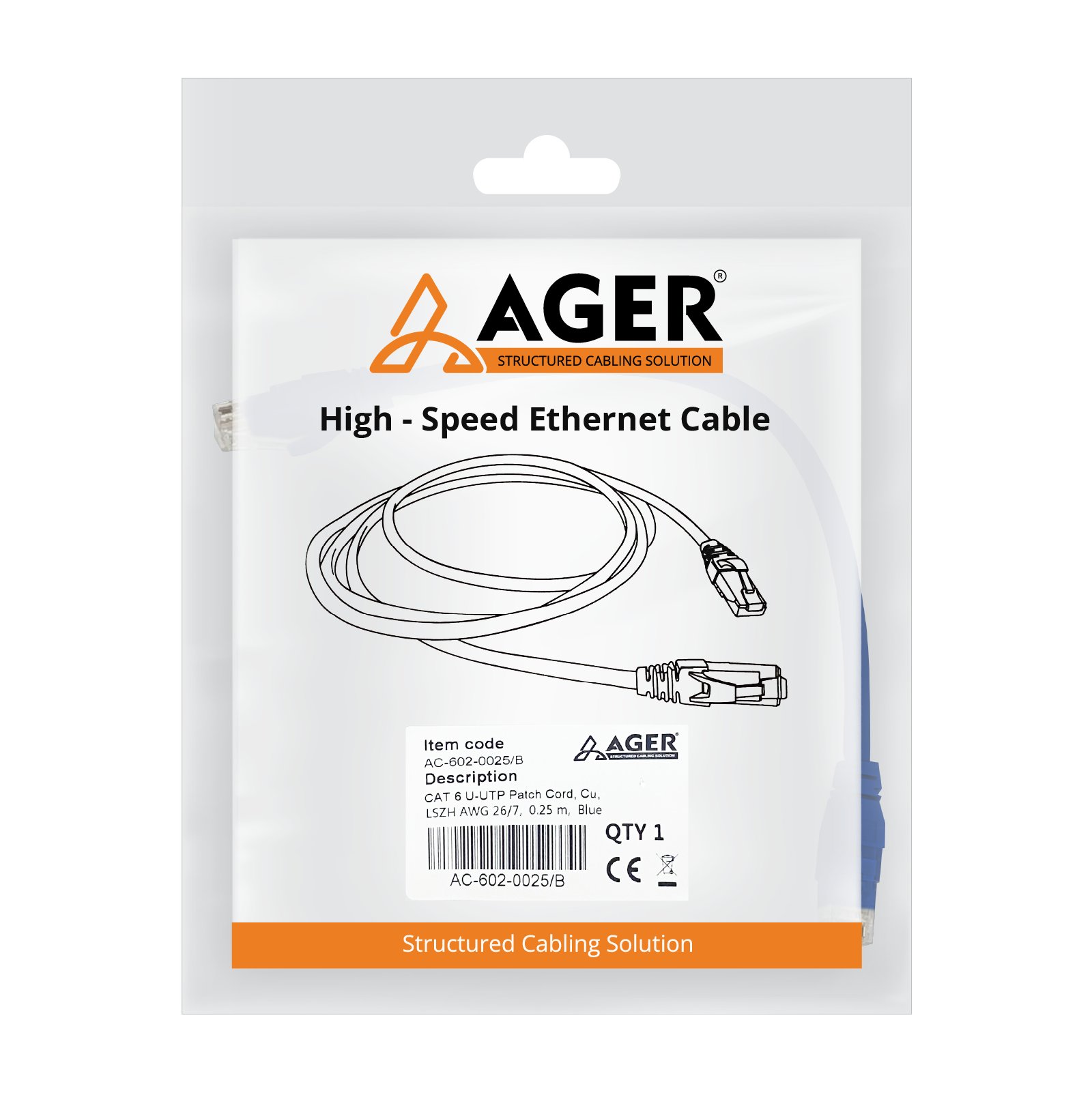 Category 6 U/UTP 28 AWG Patch Cord Slim